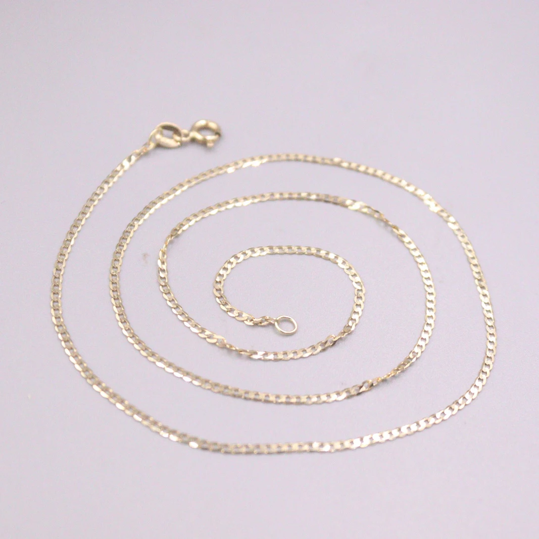 

Ожерелье женское из настоящего желтого золота 18 К, 1,6 мм, плетеная цепочка Фигаро, длина 45 см, со штампом, оригинальный золотой цвет Au750