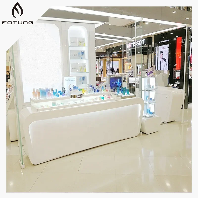 Акриловые стеллажи для ногтей с твердой поверхностью косметики