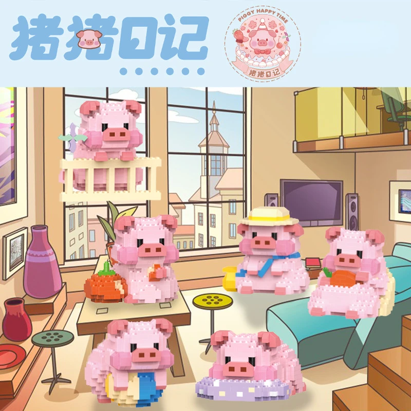 Мини-микро Строительные Блоки Micro-swaine 3d Алмазная Модель Животного Diy Городские