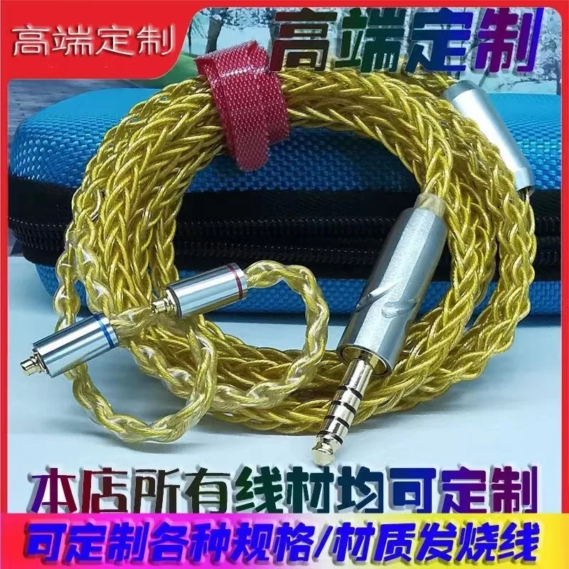 

Special sale 8-Strands HeadPhone Upgraded Cable OCC Plated Gold MMCX/0.78 2Pin 3.5mm 2.5mm 4.4mm Balance Earphone
