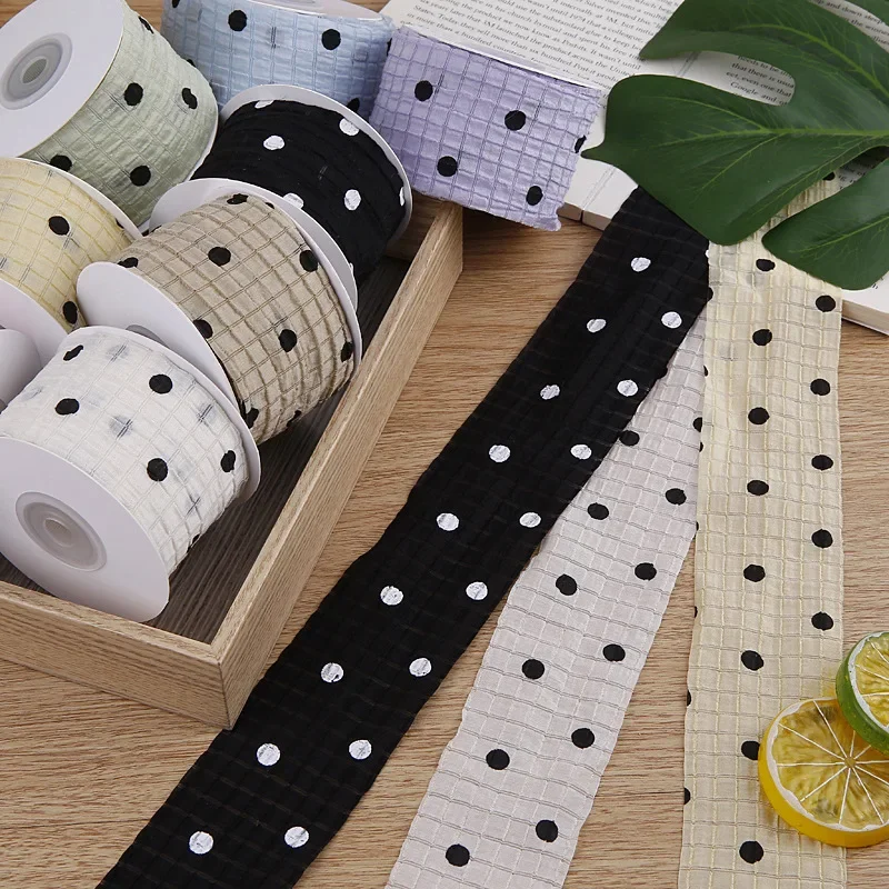 Клетчатая кружевная лента в горошек сделай сам бант аксессуары для волос одежда