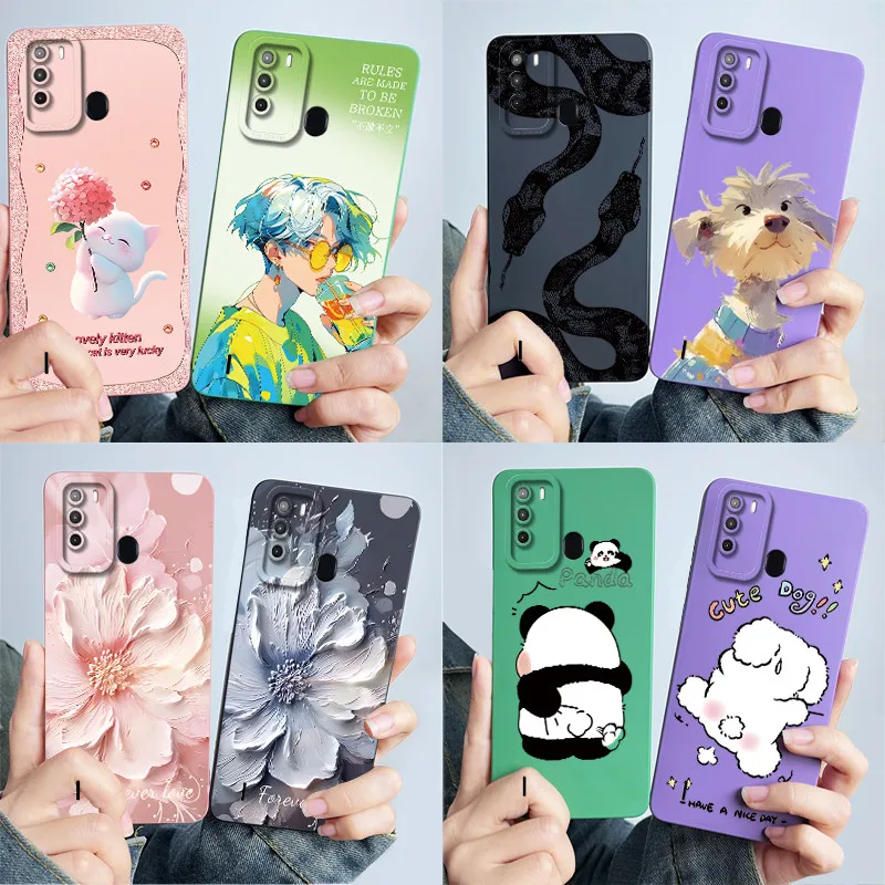 For Itel S16 / Vision 1Pro 1 Pro Phone Case Cover Soft Silicone Sweet Painted Shell Funda Lovely Printed Protective Casing Coque