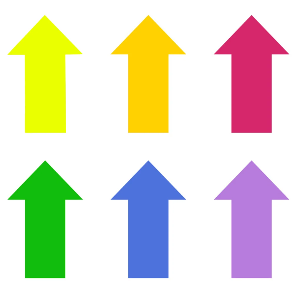 

6pcs Color Arrow Wall Sticker Ground Sticker Stairs Stickers Floor Decal