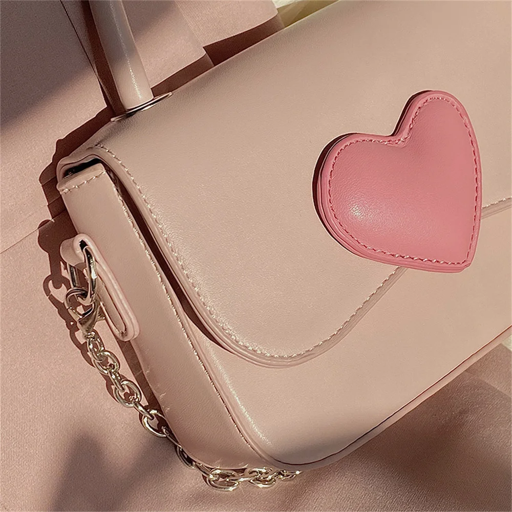 Women Bags 2023 Trends Fashion Women's Tote Purse Handbags Pink Heart Shoulder Crossbody Bag Brand Small Bag and Purse for Women
