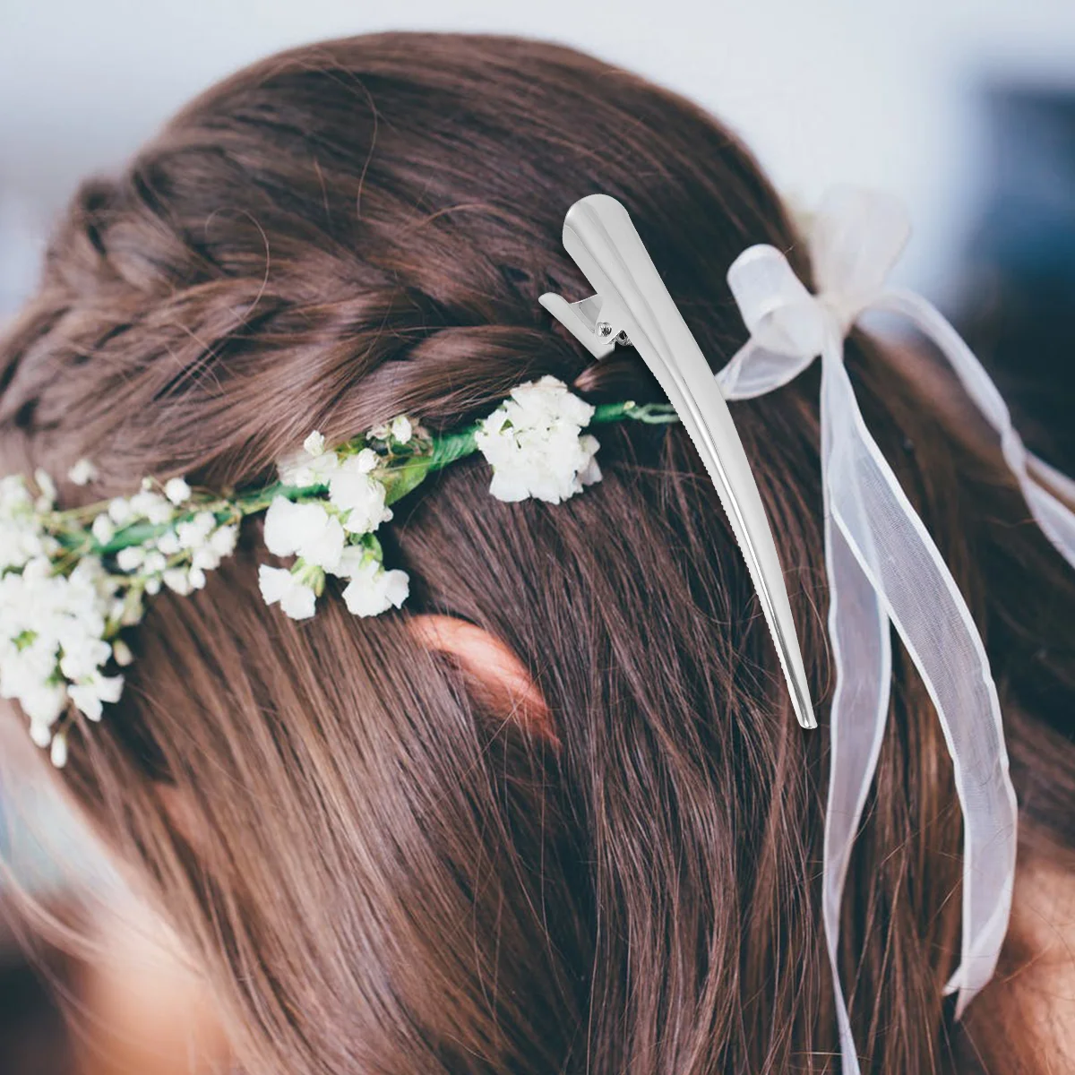 

12 Pcs Bride Headpieces Wedding Clip Metal Hair Clips Baby Crocodile Miss