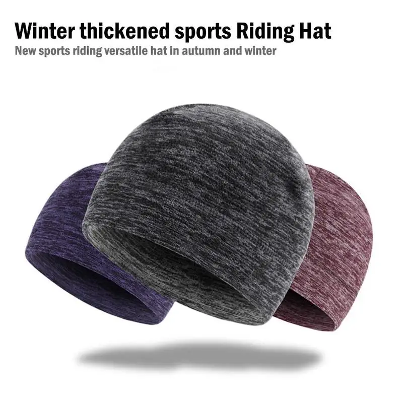 

Men Polar Fleece Caps Winter Warm Outdoor Sports Skiing Cycling Cap Hat Windproof Soft Beanie Cap Women Ski Bike Hat Caps