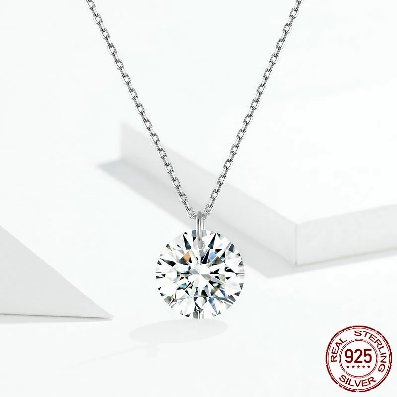 

Новинка от RUIYI, модное простое женское ожерелье из стерлингового серебра S925 с одним цирконием SCN355