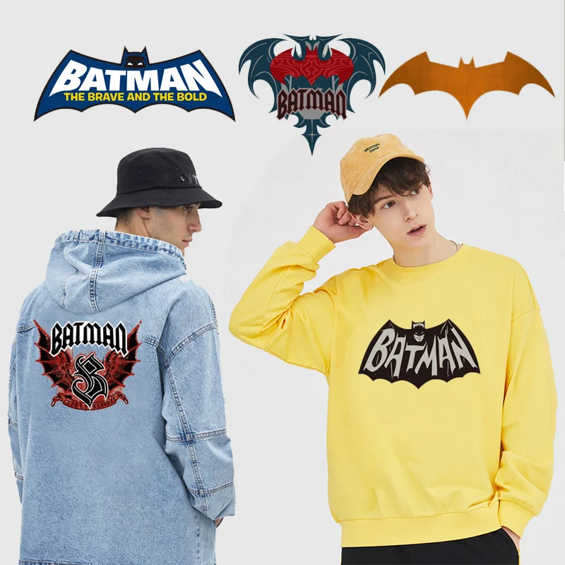 

Batman Cartoon Patches for Clothing Iron on Stickers for T-Shirt Hoodies DIY Patch on Men Superhero Clothes Accessory Decor Gift