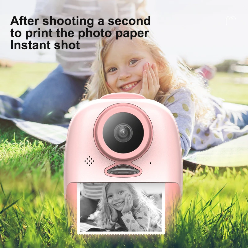 Children Mini Camera Instant Print Cameras for Girls Boys Kids Instantane Kamera Toys Birthday Gifts with Thermal Photo Paper enlarge
