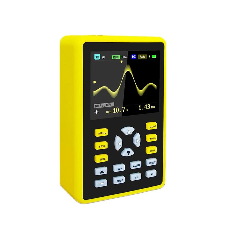 

5012H 2.4 inch IPS screen digital oscilloscope 500 MS/s sampling rate 100MHz analog bandwidth