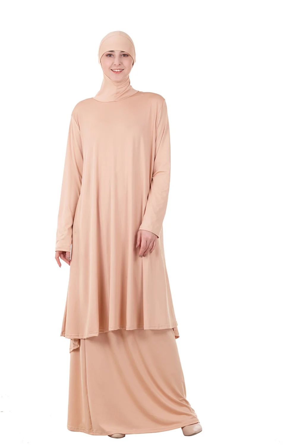 

Jilbab Abaya Women Khimar Hijab Prayer Garment Two Piece Muslim Sets Ramadan Robe Femme Musulmane Turkey Islamic Clothing Niqab