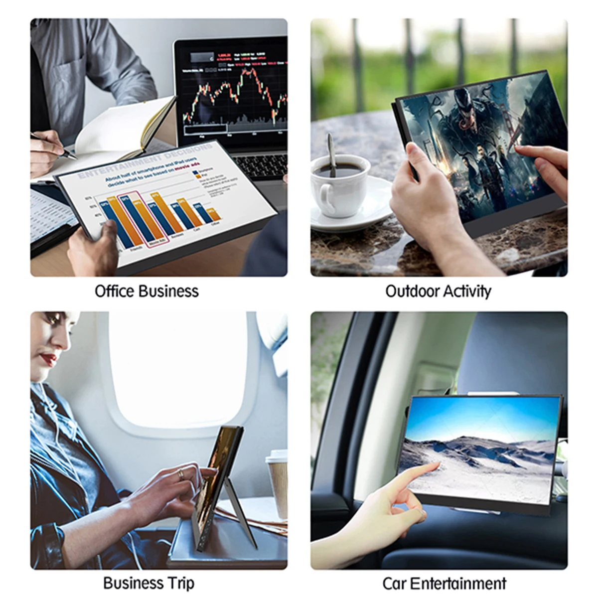 Сенсорный портативный монитор 15 6 дюйма 4K 3840*2160 IPS HDR 500 нит двойной динамик игровой