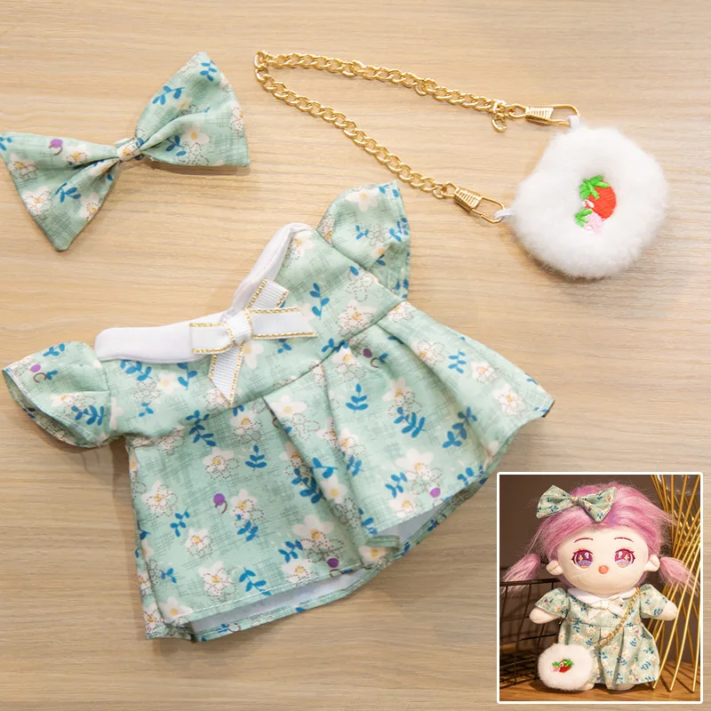 

20cm IDol Doll Plush Star Dolls Kawaii Academic Style Clothes for Star Cotton Dolls Accessories Doll Replacement Toy