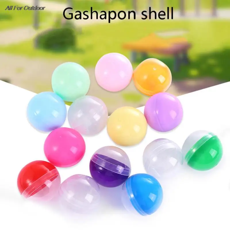 

100Pcs PP Transparent Plastic Surprise Ball Half Clear Half Color Round Ball Empty Toy Vending Ball Kids Gift 32mm