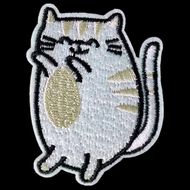 

Embroidery Animal Patch Dance Cat Iron on Patch for clothing accessories Cute Style Pattern Logo Strange things Diy Gifts