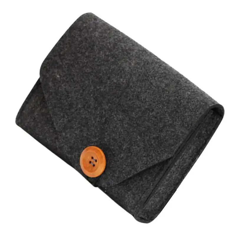 

Portable Felt Storage Bag Electronics Accessories Organizer Pouch Portable Felt Storage Bag Convenient To Use Space-Saving Felt