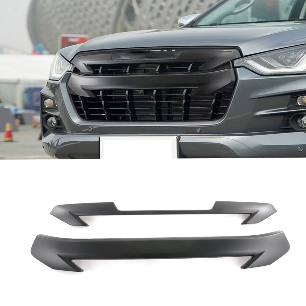 

For Isuzu D-MAX DMAX 2021 2022 2023 Front Upper Grille Racing Bumper Grill Inserts Cover Trim Exterior Accessories Car Styling