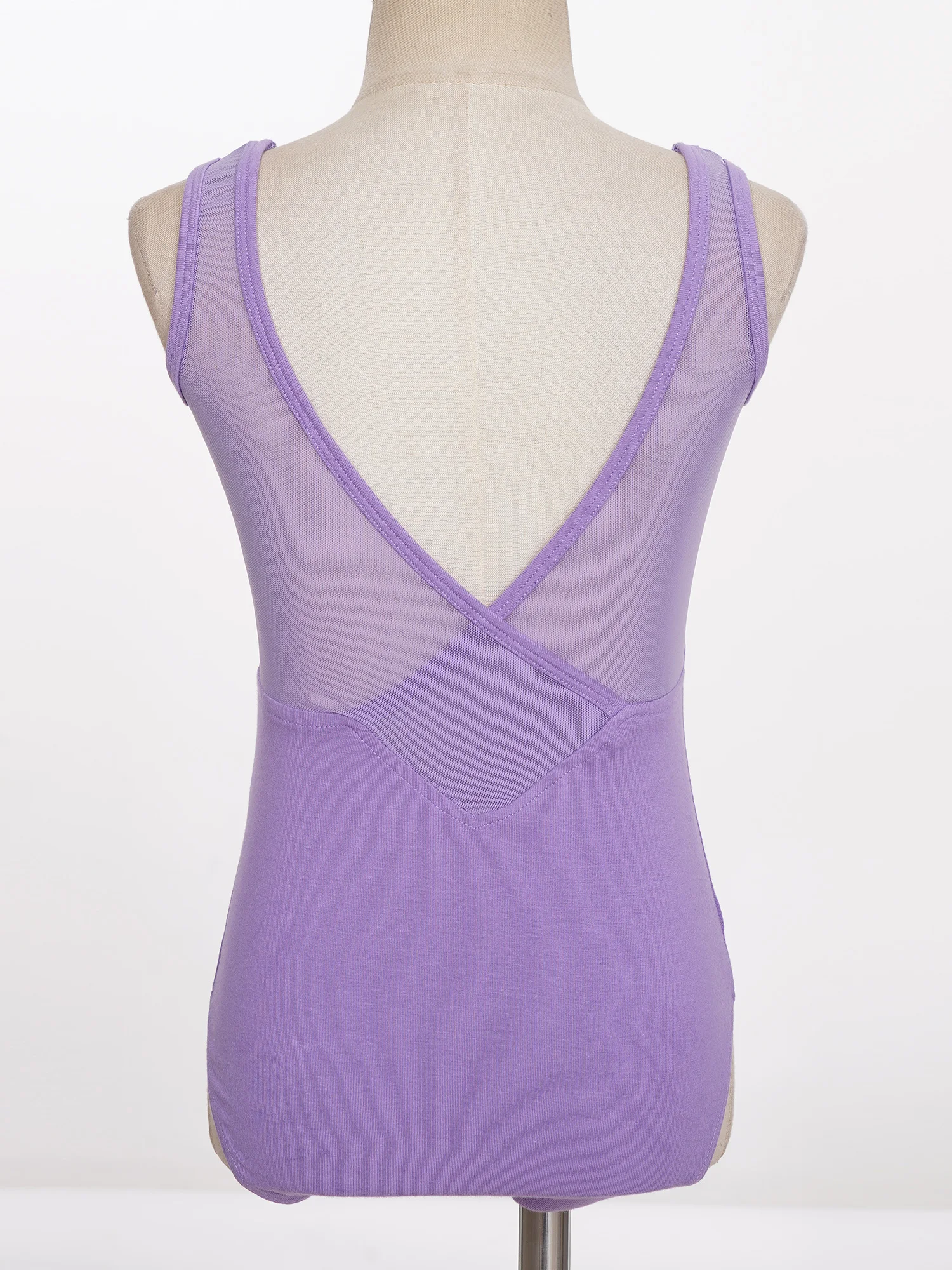 Детское балетное трико для девочек хлопковое прозрачное Сетчатое лоскутное Боди