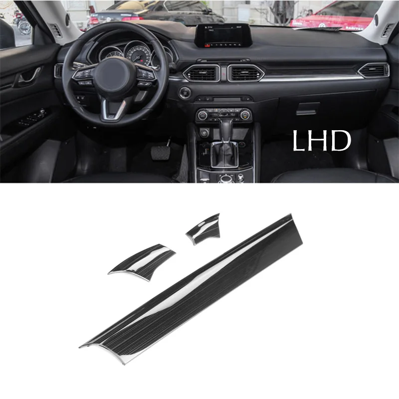 

Панель приборной панели автомобиля, отделка краев, внутренний декор для Mazda CX-5 CX5 2017-2021 2022 2023 2024 KF, наклейки, полоски, аксессуары