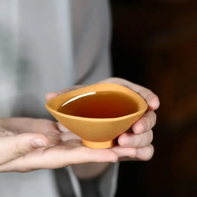 Фиолетовая глиняная чашка для дегустации чая Мастерская Малая емкость