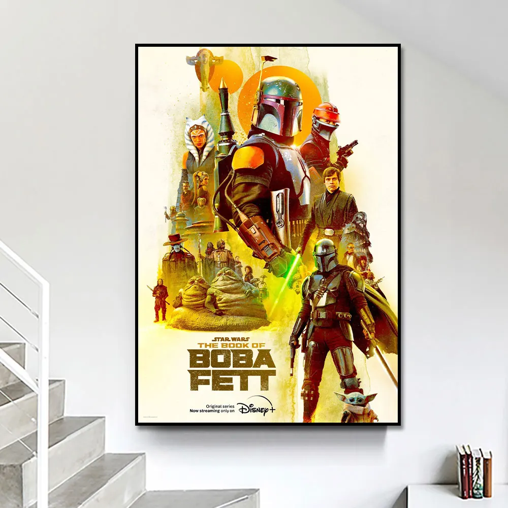 

Marvel 2022 Star Wars Poster The Book Of Boba Fett Disney New TV Series Canvas Paintings Prints Wall Art Room Home Decor Gift