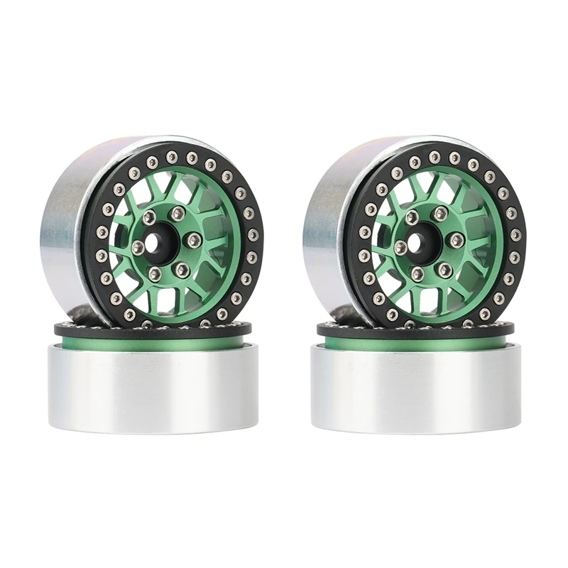 

4PCS Metal 1.9 Beadlock Wheel Rim Hub For 1/10 RC Crawler Car Axial SCX10 90046 AXI03007 Traxxas TRX4 RC4WD D90 D110