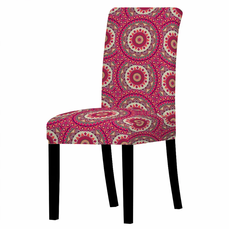 

European Vintage Floral Print Stretch Chair Cover High Back Dustproof Home Dining Room Decor Lounge Chairs Chairs Living Room