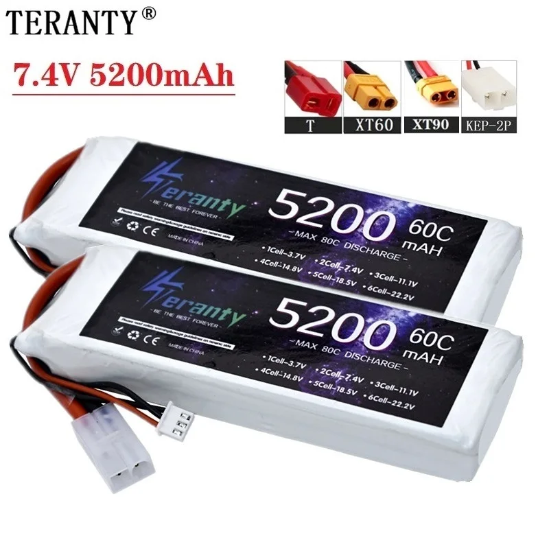2S 7 4 В Lipo аккумулятор 5200 мАч 60C с Deans XT60 Tamiya/KET-2P для радиоуправляемого самолета