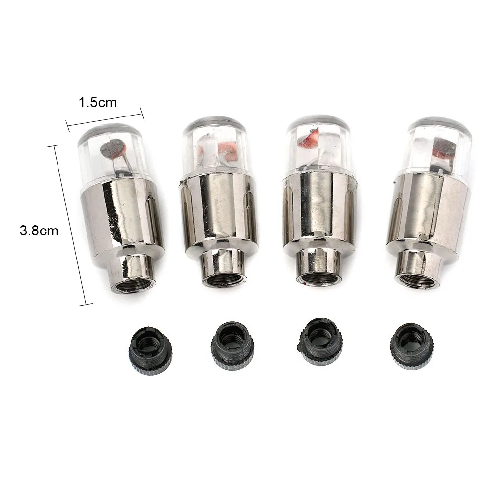 

4X Car Auto Wheel Tire Tyre Air Valve Stem LED Light Cap Cover Colorful Flashing Light Car Truck Wheels Lamp Accessories