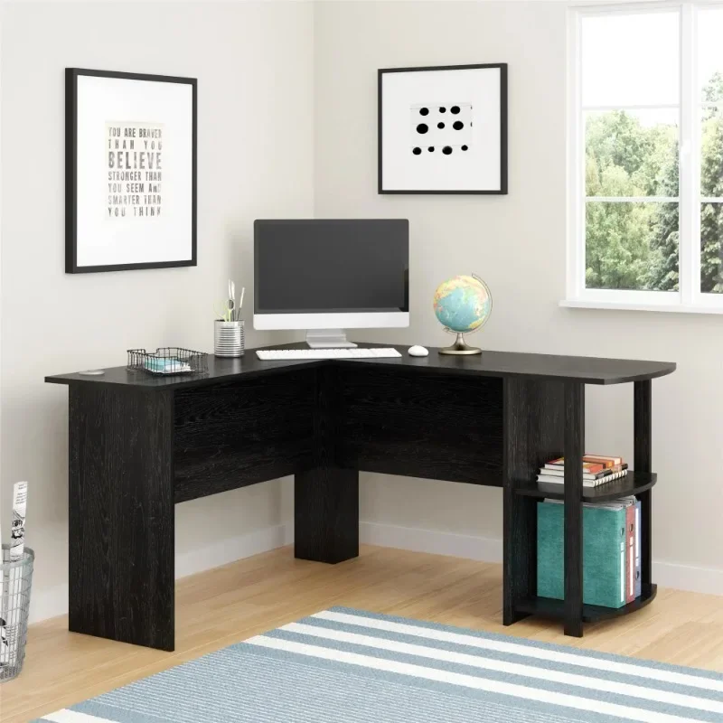 

Desk with Bookshelves, Black Oak Laptop Desk Gaming Desk White Desk Furniture Desk Table