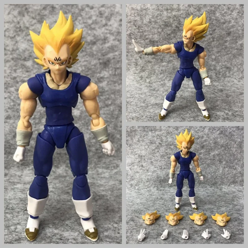 

15CM SHF Dragon Ball Z Figure Majin Vegeta Demon Arrogant DBZ Proud Prince SSJ Vegeta Figure Anime Figurals Brinquedos PVC Toy