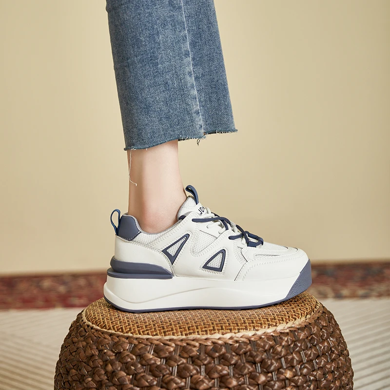 AIYUQI Genuine Leather Platform Sneakers Women 2023 New Sneakers Women Spring Light Breathable Women Casual Shoes