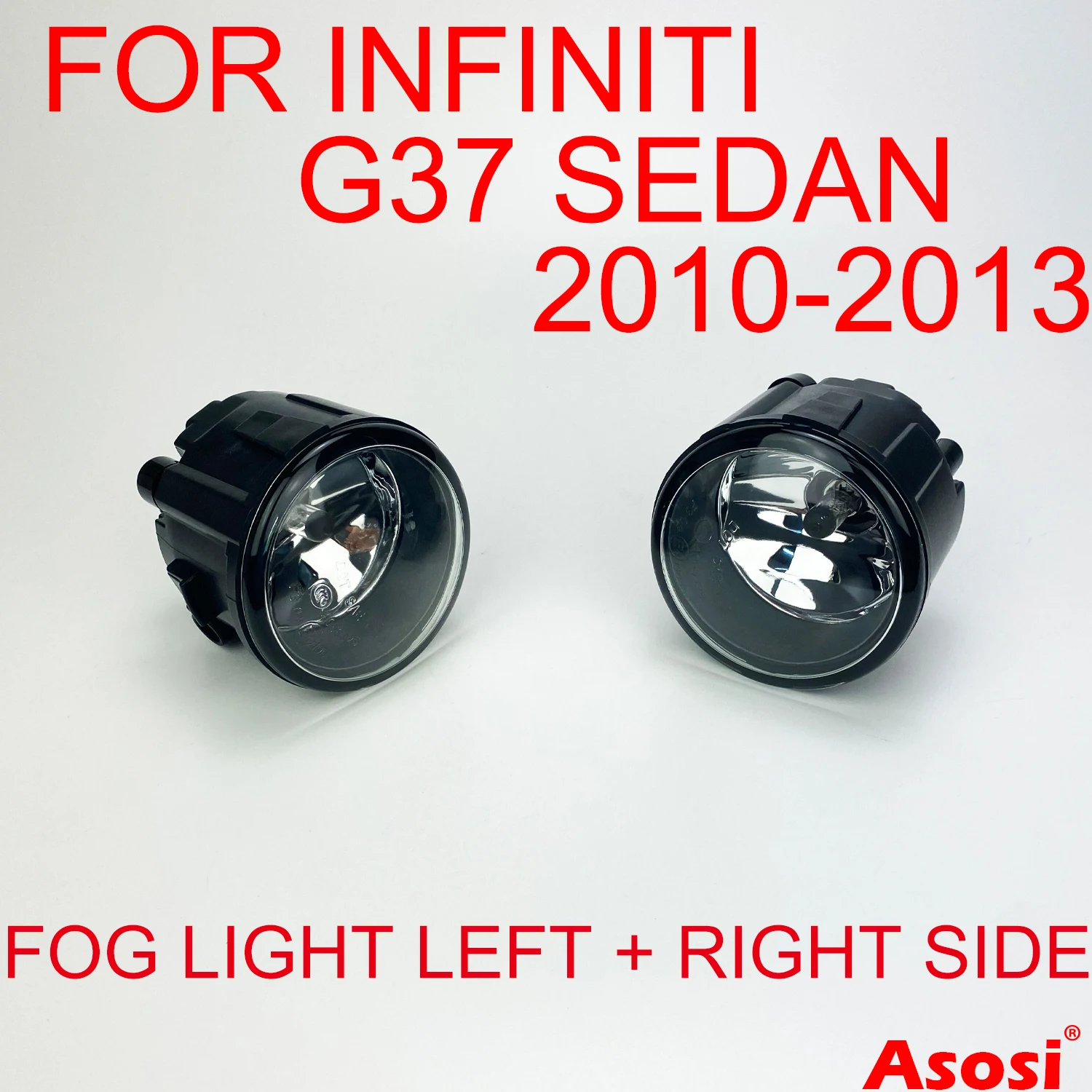 

Front Bumper Fog Lights Driving Lamps For Infiniti G37 2010 2011 2012 2013 Sedan Left + Right Side Clear Glass Lens With Bulb