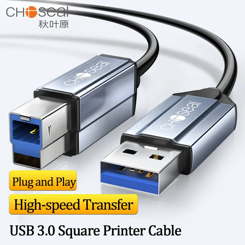 

CHOSEAL USB Printer Cable USB 3.0 2.0 Type A Male to B Male Cable for Canon Epson HP Brother Dell Printer Scanner Cord