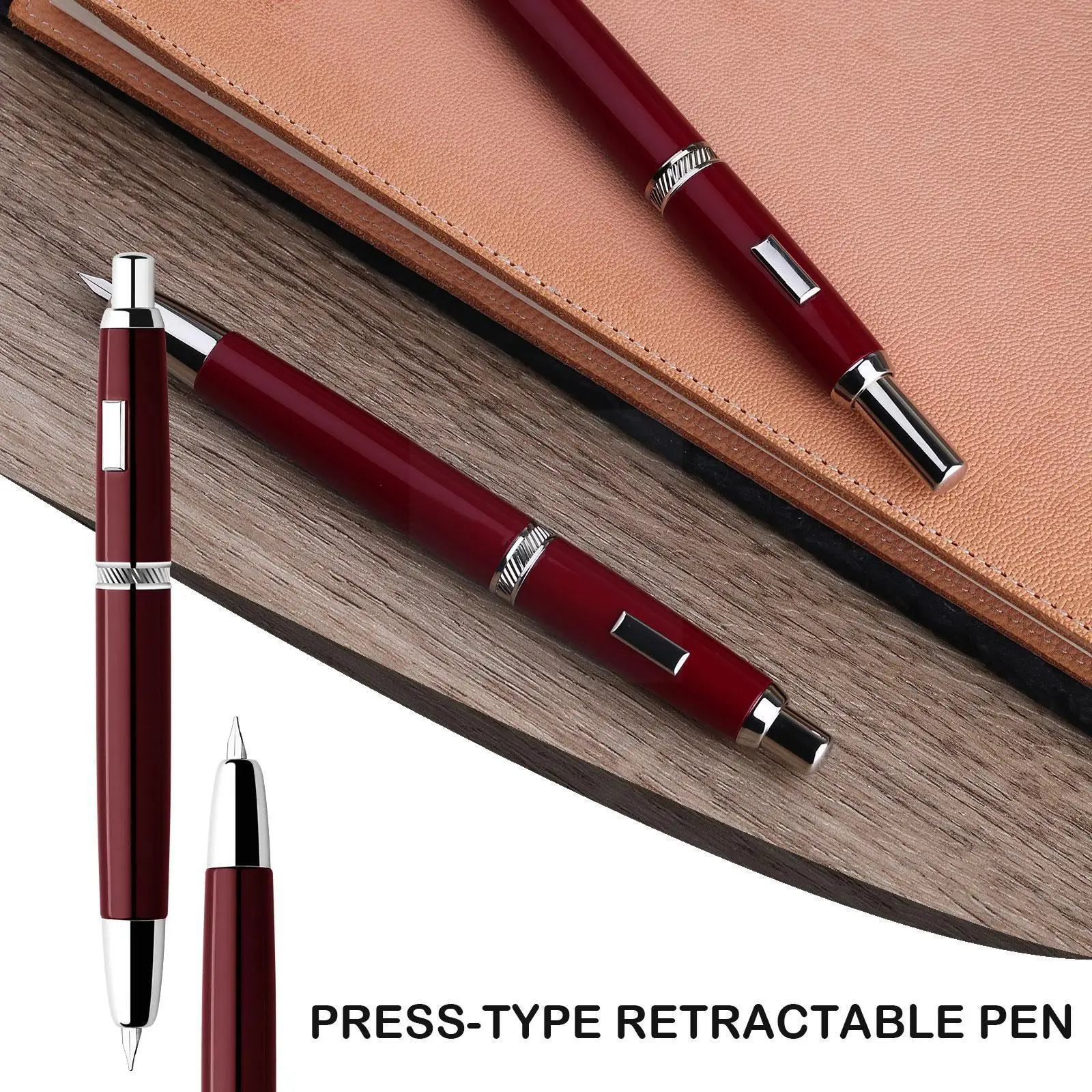 

Retractable Nib Fountain Pen Retractable Nib Pen Retro Business Office With Gift Box Luxury Pens For Men With Gift Box Gift Q7V0