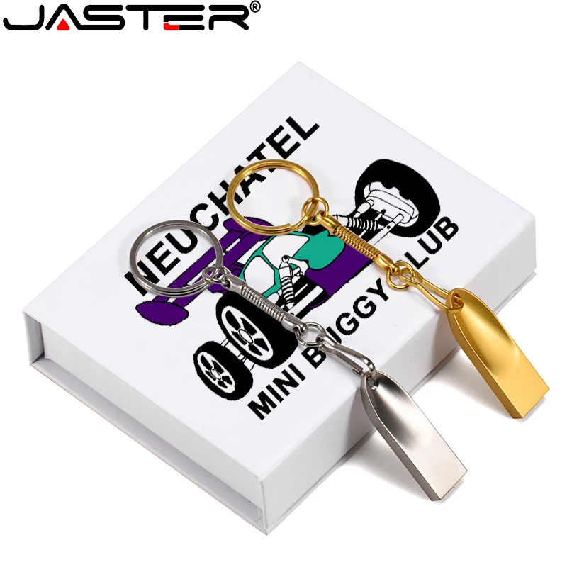 

USB-флеш-накопитель JASTER с металлическим наконечником и кольцом для ключей, 128/64/32/16/8 ГБ