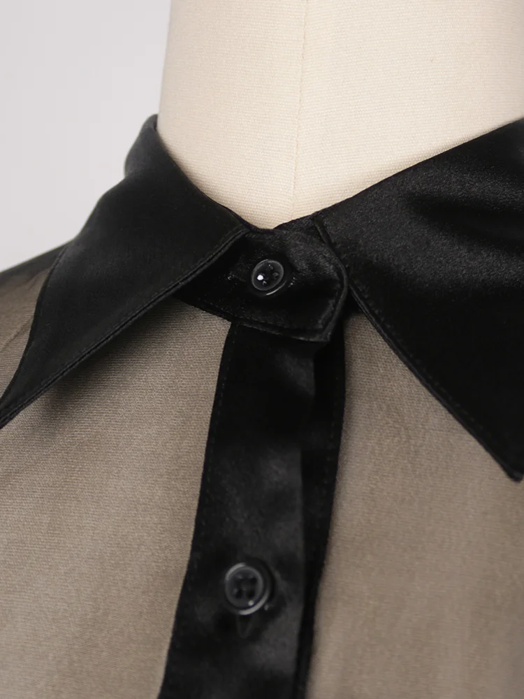 Fashion Women Black Party Dress Sexy See Through Long Sleeve Ruffle Dresses Birthday Event Celebrity Vestidos Gowns Big Size XL