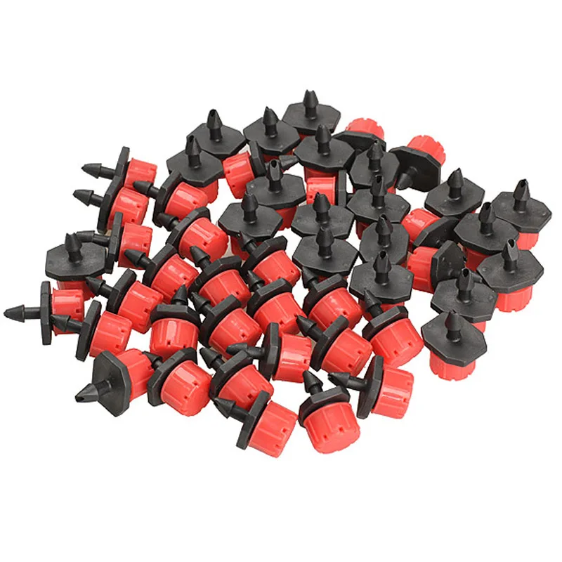 

50Pcs Garden Micro Flow Dripper Drip Head 1/4 Inch Hose Irrigation Misting