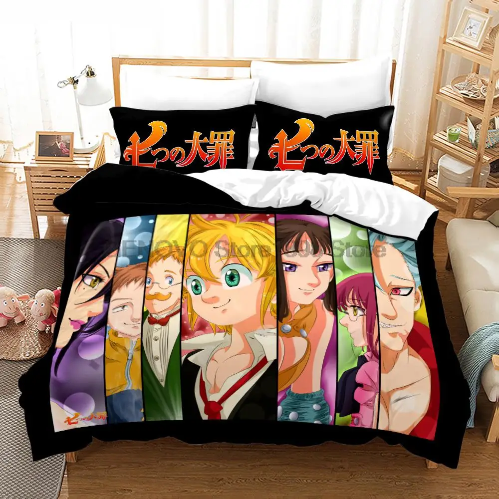 

The Seven Deadly Sins 3D Printed Bedding Set Duvet Covers Pillowcases Comforter Bedding Set Bedclothes Bed Linen 02