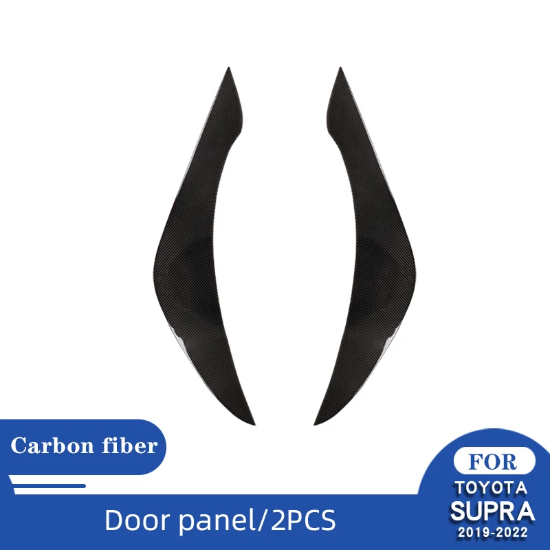 

Pegatinas negras de fibra de carbono para coche, accesorios decorativos para Interior de Toyota Supra A90 2019 2020 2021 2022