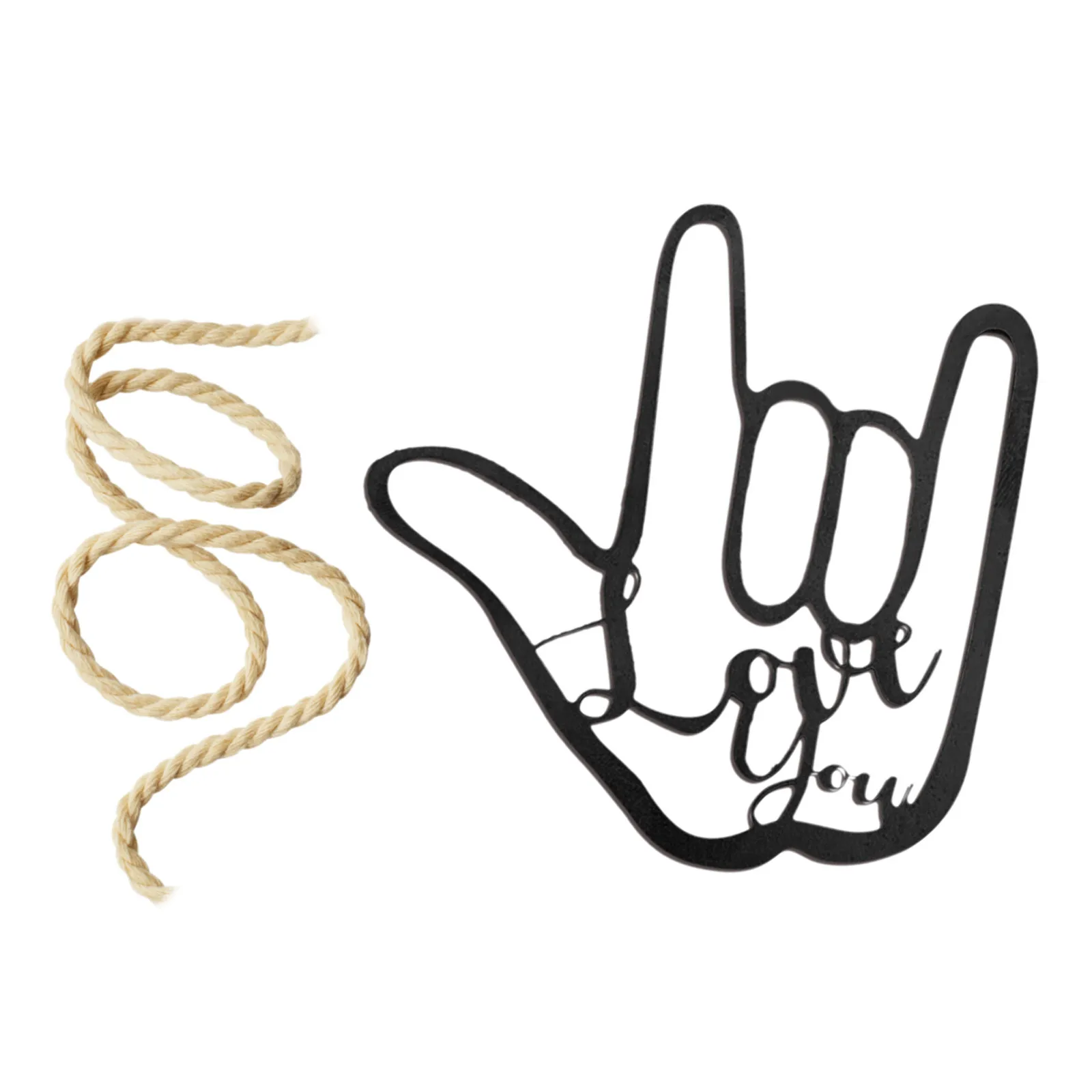

Sign Language Symbol For I Love You Gesture Hanging Ornaments Gifts For Lover Metal Pandant Car Mirror Decor Home Decorations