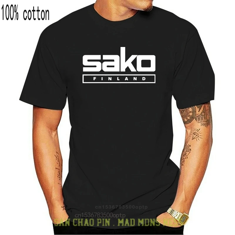 

Новая мужская белая черная футболка с логотипом SAKO FINLAND Размер S M L XL 2XL XXXL ZM1