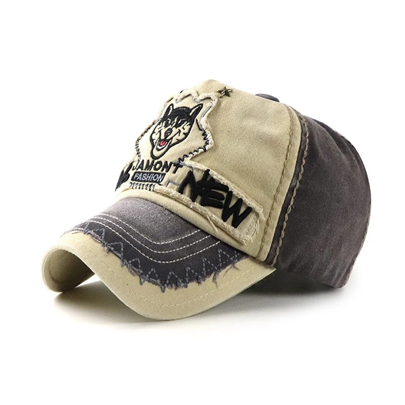 Бейсбольная кепка для мужчин с волком и изогнутым козырьком шляпа папы летняя