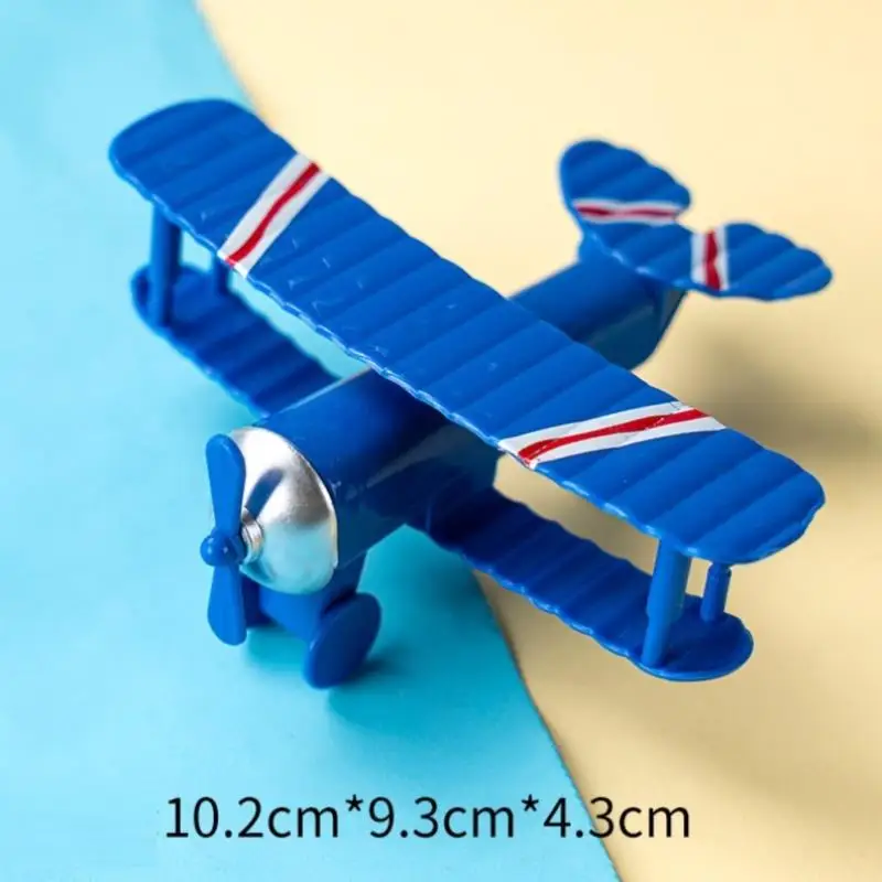 

Clear stock Vintage Biplane Model Mini Figurines for Metal Iron Air Plane Model Aircraft Children Room Hanging Decor Kids Gift