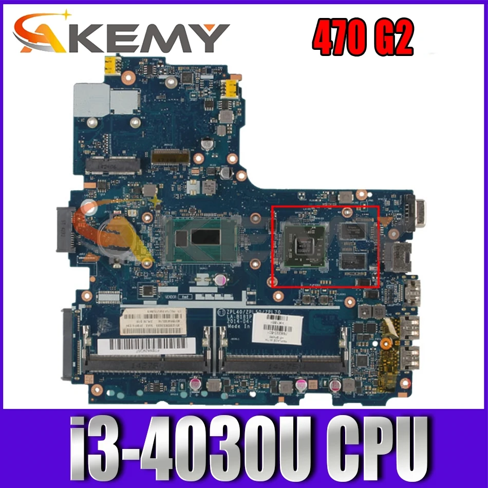 

768398-601 For HP Probook 470 G2 768398-001 SR1EN 216-0858030 i3-4030U DDR3 Notebook motherboard Mainboard full test 100% work