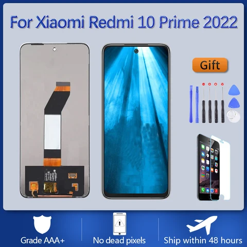 ЖК-дисплей 6,5 ''для Xiaomi Redmi 10 Prime 2022 22011119TI, сенсорный экран с дигитайзером в сборе для Xiaomi Redmi 10 Prime