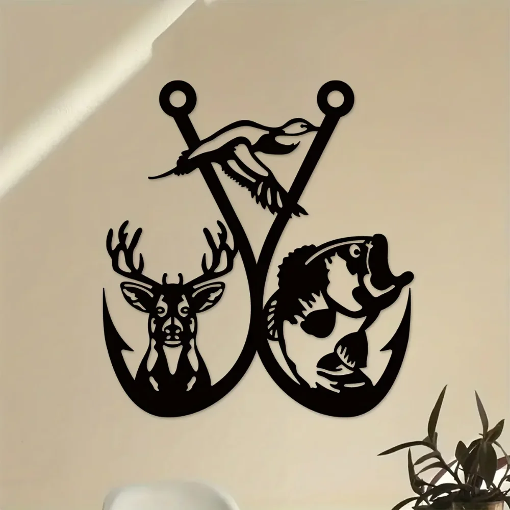 Металлическая Настенная Табличка Для Рыболовных Крючков Декор Охотника