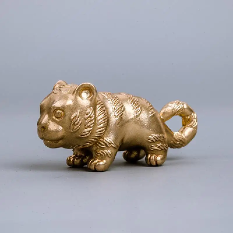 Латунный тигровый орнамент, настольный чай, игрушка-подарок для домашних животных