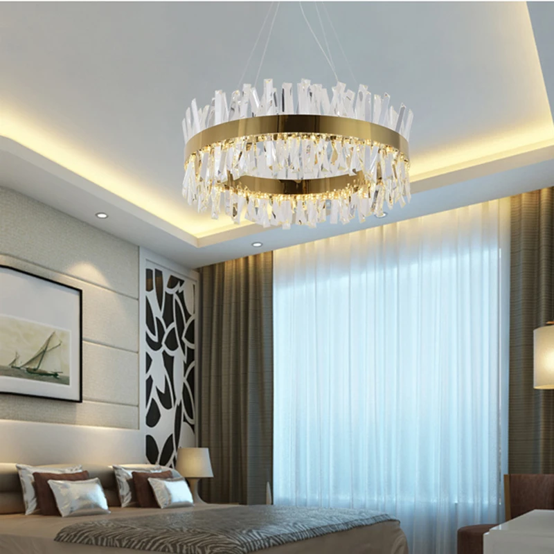 Купить Современная светодиодная люстра JMZM с искусственными кристаллами, роскошный декоративный светильник для кухни, столовой, гостиной, спальни