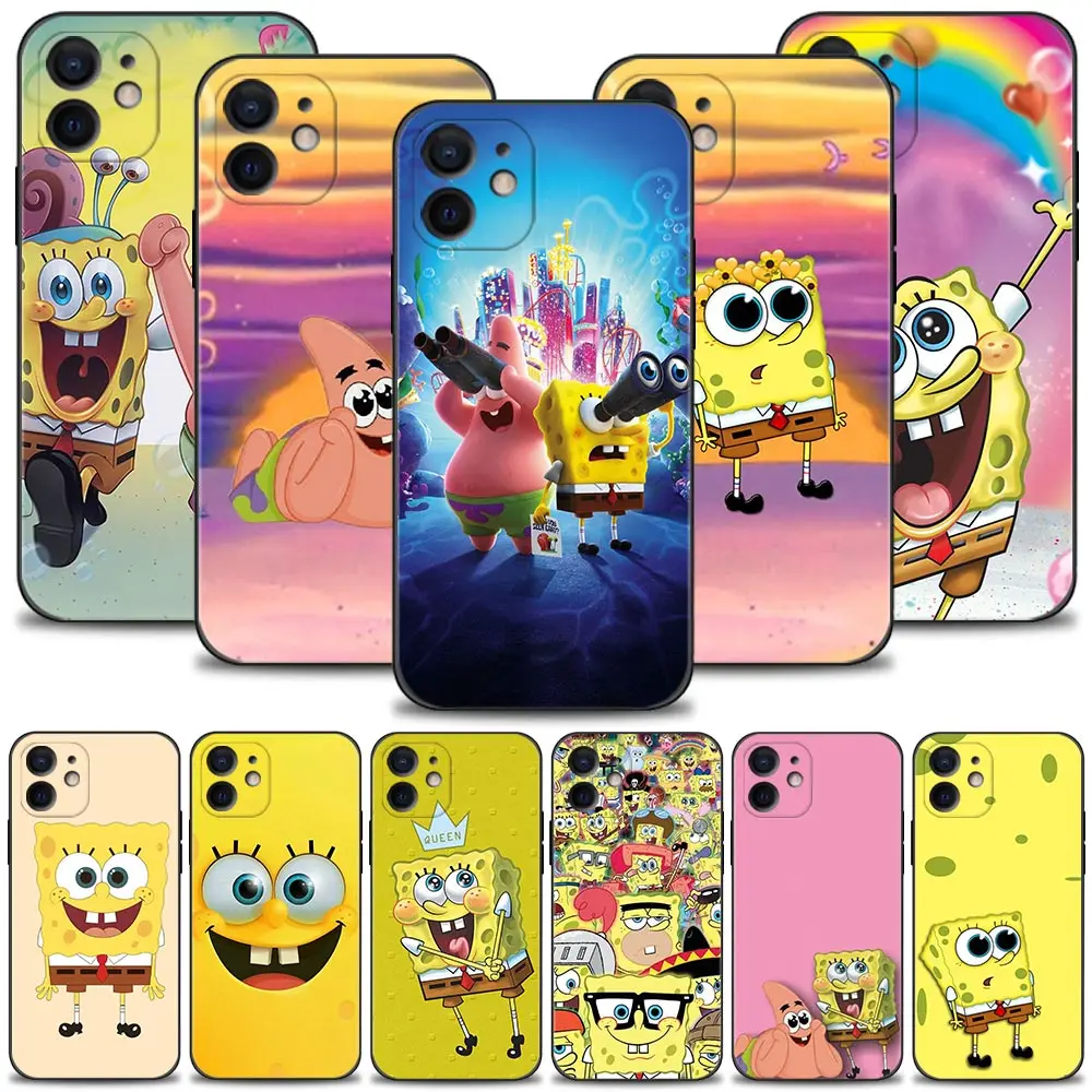 

Happy Couple SpongeBob Patrick Star Phone Case For Apple iPhone 13 11 12 Pro Max XR X 8 7 6 6S Plus XS 5 5S 13mini SE Cover